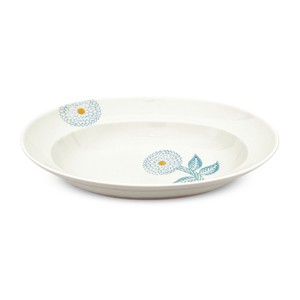 Hasami ware Side Dish Bowl Light Blue Dahlia M 20cm Made in Japan