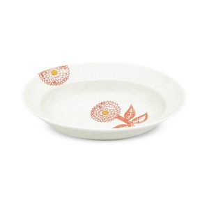Hasami ware Side Dish Bowl Red Dahlia M Made in Japan