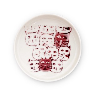 波佐見焼 日本製 勲山窯 スタッキング 小皿 直径 10.2 cm x 高さ 2 cm キャッツ パープル
