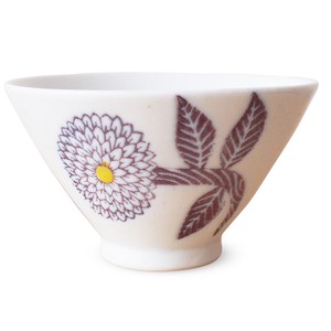 Hasami ware Rice Bowl Dahlia M Made in Japan