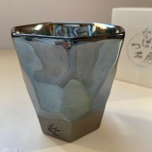 フリーカップ　プラチナブルー  【日本製　おしゃれ　美濃焼　陶器　お酒】