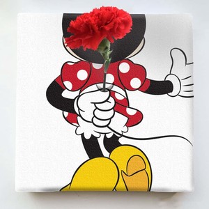 ミニーマウスのIKEBANA 一輪挿し 花瓶 インテリア雑貨 アートパネル キャンバス 花  IKE-DSNY-2106-08