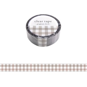 Washi Tape Gingham Check Clear Tape 15mm Width