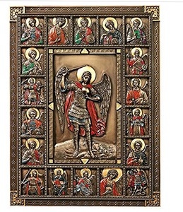 守護天使ミカエル 大天使の大聖堂のイコン壁彫刻 彫像/カトリック教会 ギリシャ正教 福音(輸入品