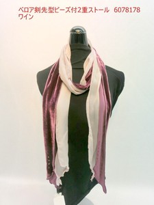 Stole Velour Stole Autumn Winter New Item Made in Japan