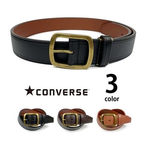 セール品 3色 converse コンバース リアルレザーゴールドバックルワイドベルト ロゴ型押し 刻印(cv2702)