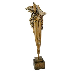 モディリアーニ風 日曜日のベスト・マン胸像 芸術品オブジェ彫刻 彫像モンパルナス（輸入品
