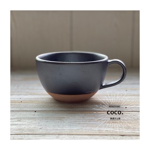 Mino Black Mino Ware Soup Mug Soup Cup Pottery