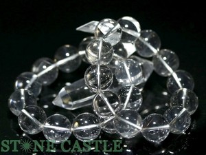 ☆高品質☆【ブレスレット】山梨水晶 (クリア) (約15mm) 【天然石 パワーストーン】