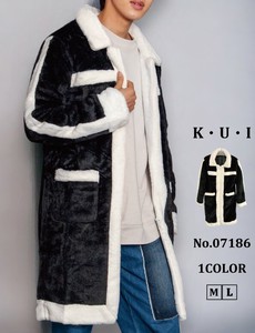 Coat Faux Fur Boa Outerwear Long Unisex Men's