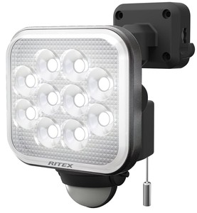 ムサシ フリーアーム式LEDセンサーライト 12W×1灯 コンセント式 LED-AC1012「2022新作」