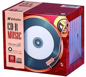 バーベイタム 音楽用 CD-R 1回記録タイプ 24倍速 10枚パック AR80FHP10V7「2022新作」