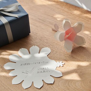 桜の花になるカード、メッセージカード、立体カード、折り紙、Hana-kotoba sakura　5枚入　日本製