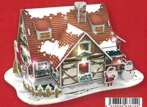 3Dパズル LEDライト付きクリスマスシリーズ【Christmas House】