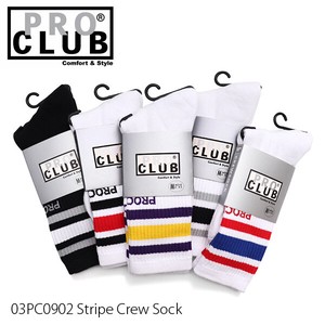 プロクラブ【PRO CLUB】Stripe Crew Sock 靴下 ハイソックス ストライプ ライン メンズ レディース