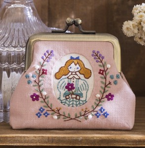 COSMO My Story With Floral Emrbroidery Kit Purse With Clasp