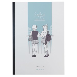 Grid Notebook Style Girl B5 Study Notebook