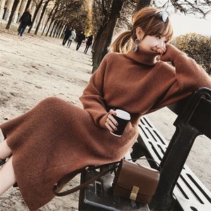 Casual Dress Long Sleeves Casual Knit Dress Ladies'