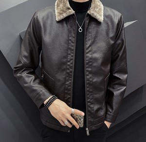 #冬の暖かい革のジャケット       ZCHA201「新作」