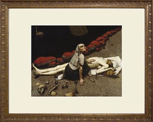 額装絵画 アクセリ・ガッレン=カッレラ 「レミンカイネンの母」 世界の名画 複製画