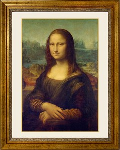 額装絵画（大）レオナルド・ダ・ビンチ 「モナリザ」 世界の名画 複製画 人物画