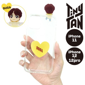 TinyTAN フィギュアクリアiPhoneケース (SUGA)【iphone11】【iphone12/12Pro】
