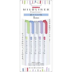 Local ZEBRA non-permanent marker Mild liner Pen /marker pen 5 color set
