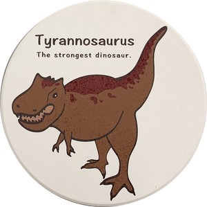 【アニマル雑貨】【恐竜】セラミック製吸水コースター　ティラノサウルス　10260