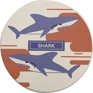 【アニマル雑貨】【海の生き物】セラミック製吸水コースター　サメ　10254