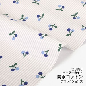 Fabric Waterproof Cotton Blue Design Fabric 1m Unit Cut Sales