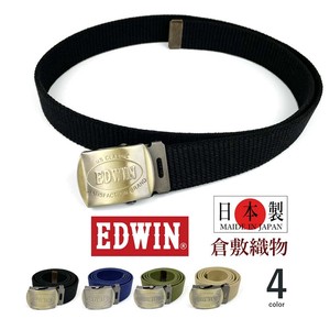 全4色！EDWIN エドウイン 日本製 倉敷織物 ガチャベルト 幅3.2cm 男女兼用(0101274)「2022新作」