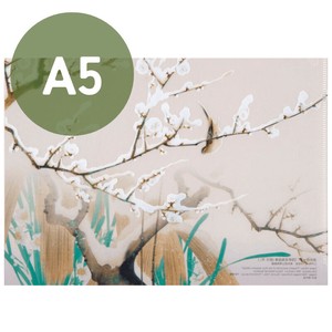 再生PP A5クリアファイル〈四季花鳥図巻(冬)〉酒井抱一