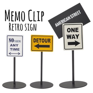 Memo Pad Clip Retro Signboard Vintage American Desk Stationery Interior