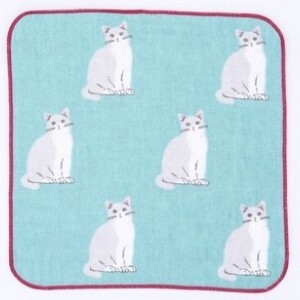 Gauze Handkerchief Gauze Towel Sitting Cat Made in Japan