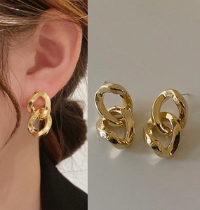 Oval Double Pierced Earring Earring