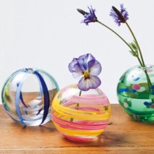 津轻玻璃 花瓶/花架 1个 日本制造