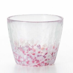 汤碗 粉色 津轻玻璃 Adelia 附包装盒 Sakura-Sakura 190ml 日本制造