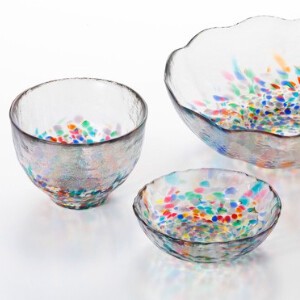 津轻玻璃 汤碗 日本制造