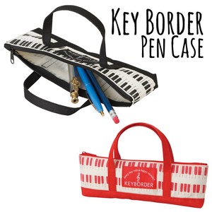 Border Pencil Case Stationery Interior Pouch Keyboard