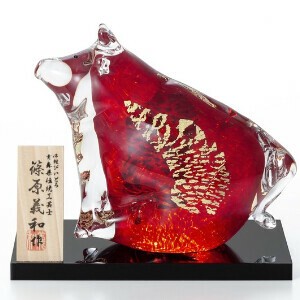 动物摆饰 吉祥物 津轻玻璃 Adelia 附包装盒 日本制造