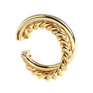 Clip-On Earring Gold Post Ear Cuff Made in Japan