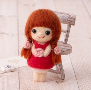 Needle felting Craft kit Red Hair Girl