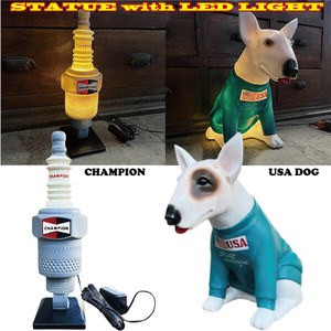 アメリカン スタチュー with LED ライト 【CHAMPION】【USA DOG】