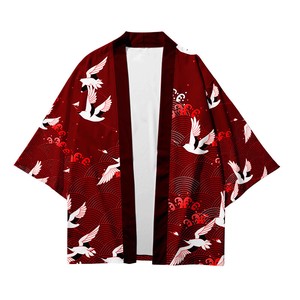 Three-Quarter Length Shirt Kimono Cardigan Plus Men's Jacket A6 39