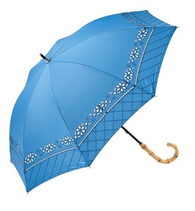 【晴雨兼用傘】長傘 クラフトチェック刺繍
