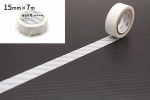 【カモ井加工紙】mt 1P ストライプ・ホワイト  / マスキングテープ
