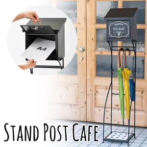 スタンドポスト　カフェ　郵便　インテリア　シンプル　おしゃれ　傘　ハンガー