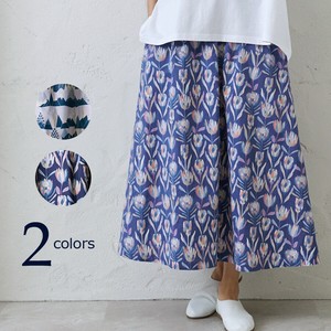 S/S Repeating Pattern Print Gather Skirt