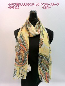 S/S Scarf Italy Glitter Rustic Paisley Scarf
