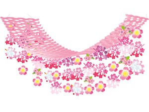 【日本製】桜ミックス　プリーツハンガー　春飾り【店舗装飾】